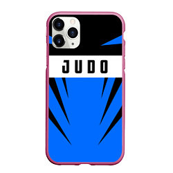 Чехол iPhone 11 Pro матовый Judo Fighter, цвет: 3D-малиновый