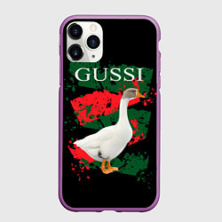 Чехол iPhone 11 Pro матовый GUSSI Hype, цвет: 3D-фиолетовый