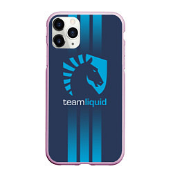 Чехол iPhone 11 Pro матовый Team Liquid: Lines E-Sport, цвет: 3D-розовый