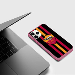 Чехол iPhone 11 Pro матовый FC Roma 1927, цвет: 3D-малиновый — фото 2
