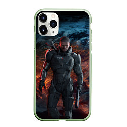 Чехол iPhone 11 Pro матовый Mass Effect: Soldier, цвет: 3D-салатовый