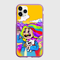 Чехол iPhone 11 Pro матовый 69 Rainbow, цвет: 3D-фиолетовый