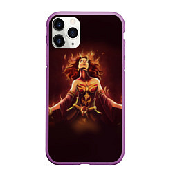 Чехол iPhone 11 Pro матовый Lina: Hell Flame, цвет: 3D-фиолетовый