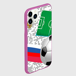 Чехол iPhone 11 Pro матовый Русский футбол, цвет: 3D-фиолетовый — фото 2