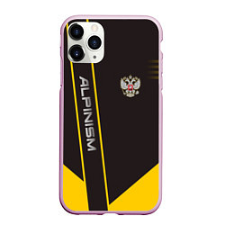 Чехол iPhone 11 Pro матовый Alpinism: Yellow Russia, цвет: 3D-розовый