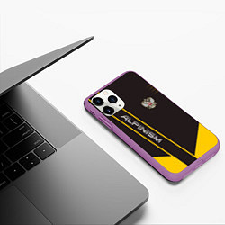 Чехол iPhone 11 Pro матовый Alpinism: Yellow Russia, цвет: 3D-фиолетовый — фото 2