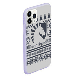 Чехол iPhone 11 Pro матовый Team Liquid: Grey Winter, цвет: 3D-светло-сиреневый — фото 2