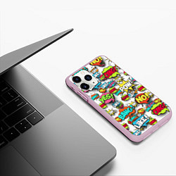 Чехол iPhone 11 Pro матовый Pop art Fashion, цвет: 3D-розовый — фото 2