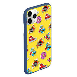 Чехол iPhone 11 Pro матовый Pop Art, цвет: 3D-тёмно-синий — фото 2