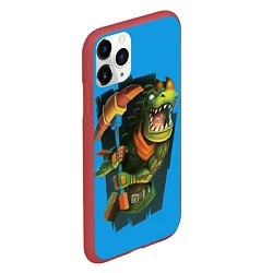 Чехол iPhone 11 Pro матовый Rex: Fortnite, цвет: 3D-красный — фото 2