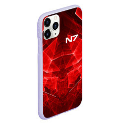 Чехол iPhone 11 Pro матовый Mass Effect: Red Armor N7, цвет: 3D-светло-сиреневый — фото 2