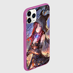 Чехол iPhone 11 Pro матовый Ярость Бахамута, цвет: 3D-фиолетовый — фото 2