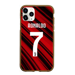 Чехол iPhone 11 Pro матовый Ronaldo 7: Red Sport, цвет: 3D-коричневый
