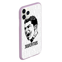 Чехол iPhone 11 Pro матовый Juve Ronaldo, цвет: 3D-сиреневый — фото 2
