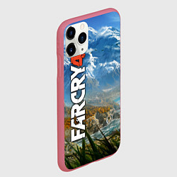 Чехол iPhone 11 Pro матовый Far Cry 4: Ice Mountains, цвет: 3D-малиновый — фото 2