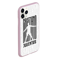 Чехол iPhone 11 Pro матовый Cris7iano Juventus, цвет: 3D-розовый — фото 2