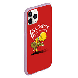 Чехол iPhone 11 Pro матовый Lisa Simpson, цвет: 3D-сиреневый — фото 2