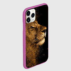 Чехол iPhone 11 Pro матовый Песчаный лев, цвет: 3D-фиолетовый — фото 2
