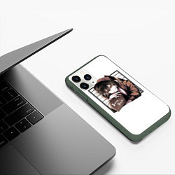 Чехол iPhone 11 Pro матовый Isaac Foster, цвет: 3D-темно-зеленый — фото 2