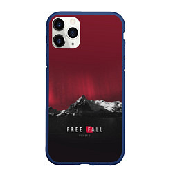 Чехол iPhone 11 Pro матовый Free Fall, цвет: 3D-тёмно-синий