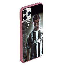 Чехол iPhone 11 Pro матовый RONALDO 7, цвет: 3D-малиновый — фото 2