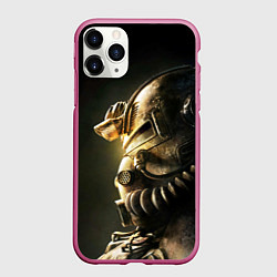 Чехол iPhone 11 Pro матовый Армированный шлем, цвет: 3D-малиновый