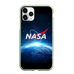 Чехол iPhone 11 Pro матовый NASA: Sunrise Earth, цвет: 3D-салатовый