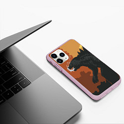 Чехол iPhone 11 Pro матовый Godzilla: Monster Smoke, цвет: 3D-розовый — фото 2