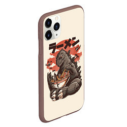 Чехол iPhone 11 Pro матовый Godzilla Eat, цвет: 3D-коричневый — фото 2