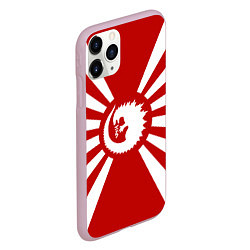 Чехол iPhone 11 Pro матовый Godzilla: Japan Style, цвет: 3D-розовый — фото 2