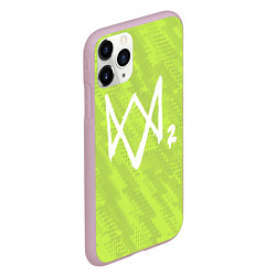 Чехол iPhone 11 Pro матовый Watch Dogs 2: Green Back, цвет: 3D-розовый — фото 2