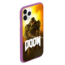 Чехол iPhone 11 Pro матовый DOOM: Soldier, цвет: 3D-фиолетовый — фото 2