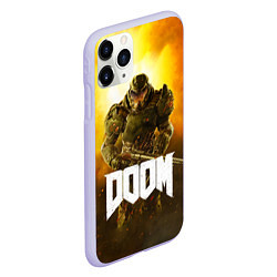 Чехол iPhone 11 Pro матовый DOOM: Soldier, цвет: 3D-светло-сиреневый — фото 2