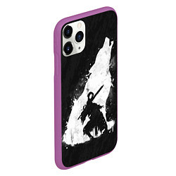 Чехол iPhone 11 Pro матовый Dark Souls: Howling Wolf, цвет: 3D-фиолетовый — фото 2