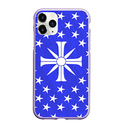 Чехол iPhone 11 Pro матовый Far Cry 5: Blue Cult Symbol, цвет: 3D-светло-сиреневый