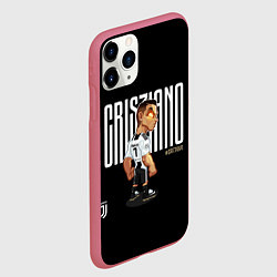 Чехол iPhone 11 Pro матовый CR7JUVE, цвет: 3D-малиновый — фото 2