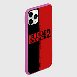 Чехол iPhone 11 Pro матовый RDD 2: Black & Red, цвет: 3D-фиолетовый — фото 2