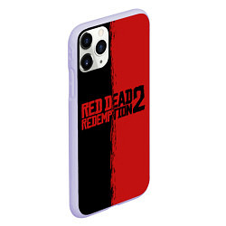 Чехол iPhone 11 Pro матовый RDD 2: Black & Red, цвет: 3D-светло-сиреневый — фото 2