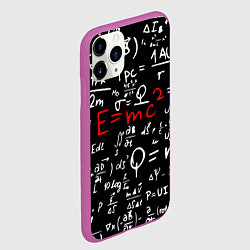 Чехол iPhone 11 Pro матовый E=mc2: Black Style, цвет: 3D-фиолетовый — фото 2