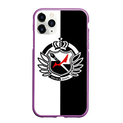 Чехол iPhone 11 Pro матовый MONOKUMA SCHOOL, цвет: 3D-фиолетовый