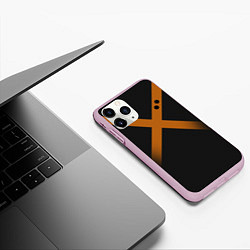 Чехол iPhone 11 Pro матовый KATSUKI BAKUGOU полосы, цвет: 3D-розовый — фото 2