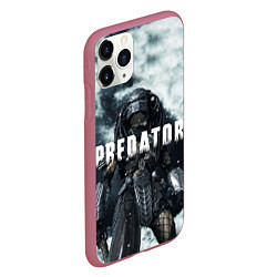 Чехол iPhone 11 Pro матовый Winter Predator, цвет: 3D-малиновый — фото 2