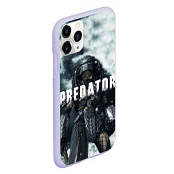 Чехол iPhone 11 Pro матовый Winter Predator, цвет: 3D-светло-сиреневый — фото 2
