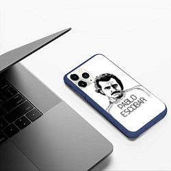 Чехол iPhone 11 Pro матовый Pablo Escobar, цвет: 3D-тёмно-синий — фото 2