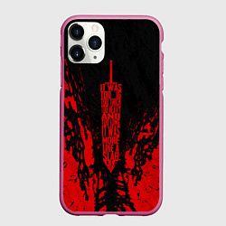 Чехол iPhone 11 Pro матовый Berserk Sword, цвет: 3D-малиновый
