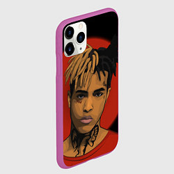 Чехол iPhone 11 Pro матовый XXXTentacion: Red Sun, цвет: 3D-фиолетовый — фото 2