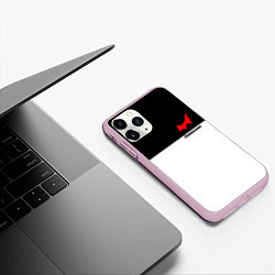 Чехол iPhone 11 Pro матовый MONOKUMA SCHOOL ФОРМА, цвет: 3D-розовый — фото 2