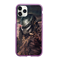 Чехол iPhone 11 Pro матовый Merciless Predator, цвет: 3D-фиолетовый