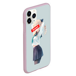 Чехол iPhone 11 Pro матовый Senpai School Girl, цвет: 3D-розовый — фото 2