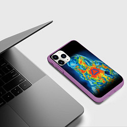 Чехол iPhone 11 Pro матовый Predator Vision, цвет: 3D-фиолетовый — фото 2